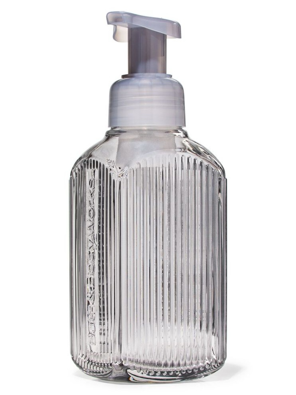 Bath & Body Works Vertical Lines Gentle Foaming Soap Dispenser Holder 10oz